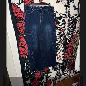 VIP Dark Blue Flare & Wide Leg Jeans
